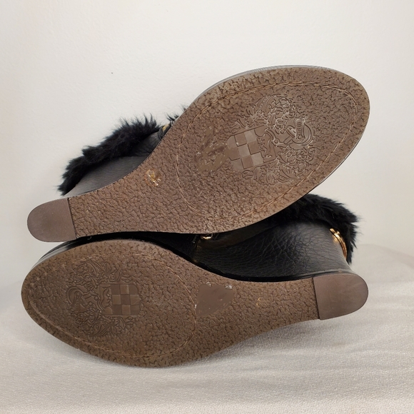 13) VINCE CAMUTO Wedge Fur Boots Sz. 7 - Picture 4 of 5